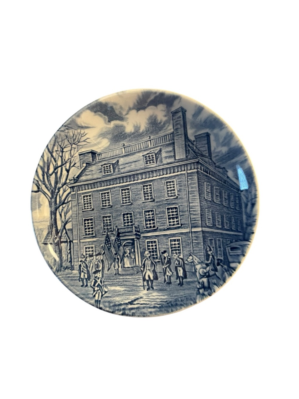 Vintage Liberty Blue Tavern Coaster Staffordshire